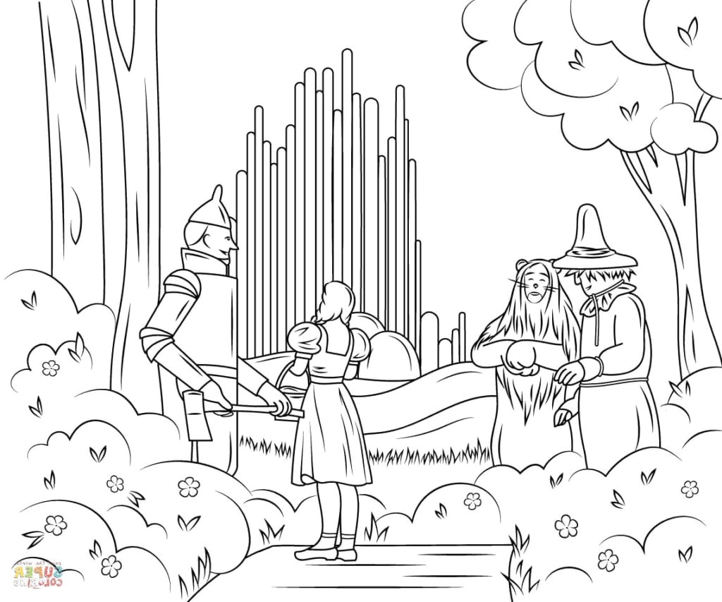 Wizard Of Oz Printable Coloring Pages Wizard Of Oz Coloring Pag Telematik Institut