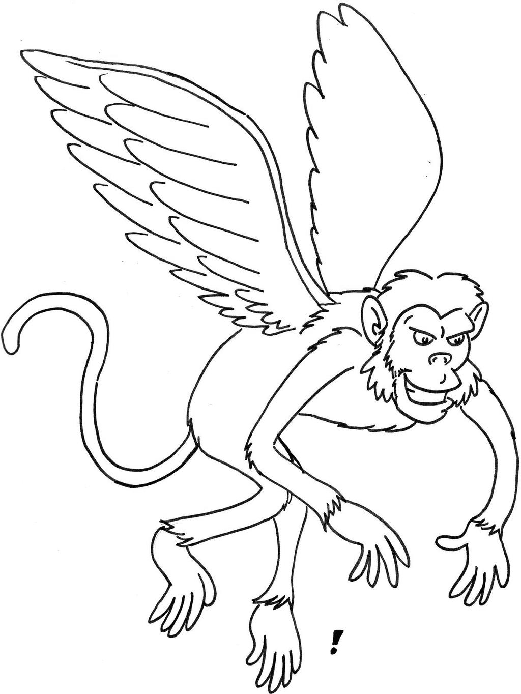 Wizard Of Oz Printable Coloring Pages Wizard Of Oz Coloring Pages Flying Monkey Free Printable Coloring