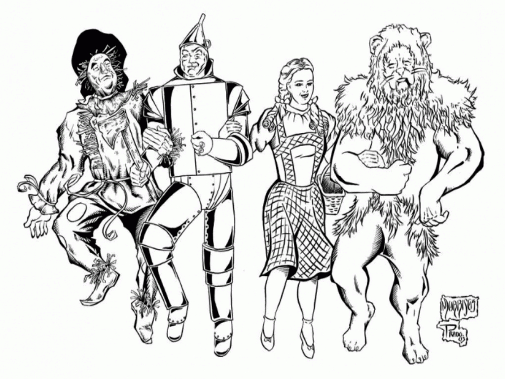Wizard Of Oz Printable Coloring Pages Wizard Of Oz Coloring Pages Free Coloring Home