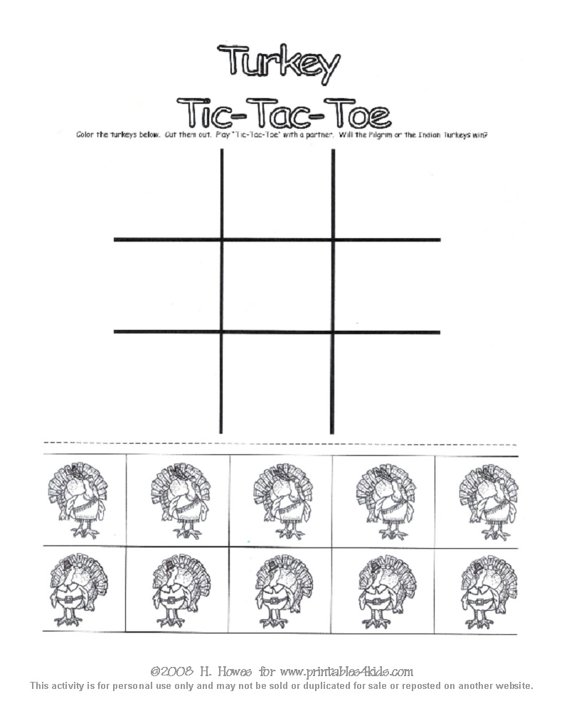 Word Search Coloring Pages To Print Thanksgiving Turkey Tic Tac Toe Printables For Kids Free Word
