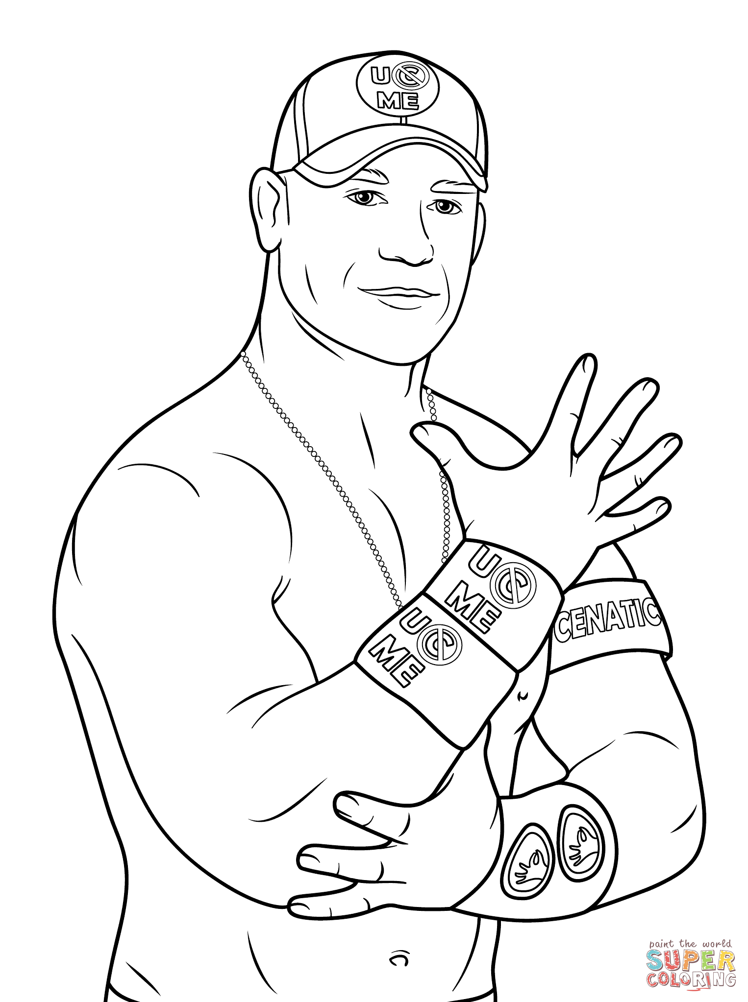 Wwe Coloring Pages Of John Cena John Cena Coloring Page Free Printable Coloring Pages