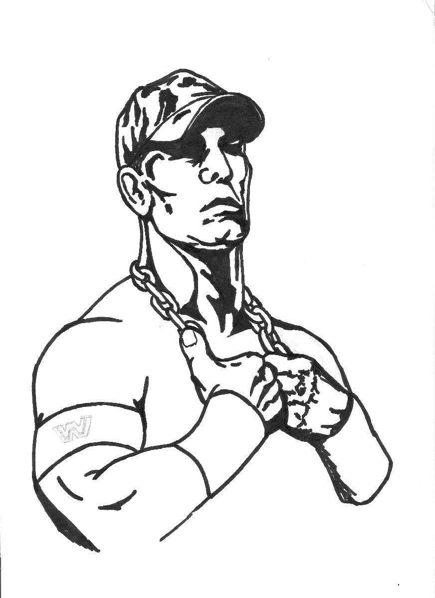 Wwe Coloring Pages Of John Cena John Cena Coloring Pages Authentic Linear Free Printable Coloring