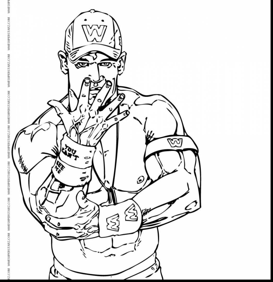 Wwe Coloring Pages Of John Cena John Cena Drawing Step Step At Getdrawings Free For