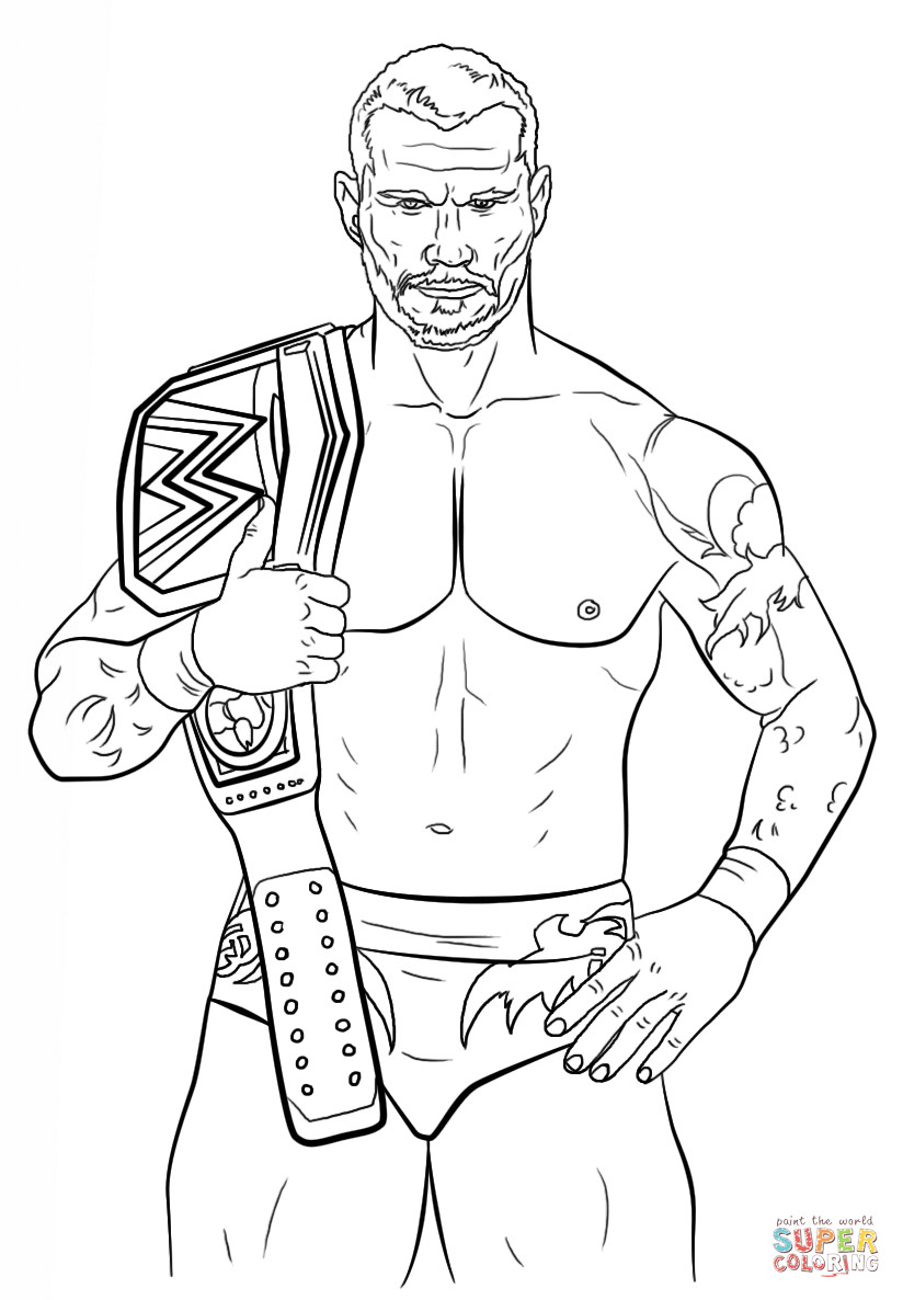 Wwe Wrestling Coloring Pages Randy Orton Coloring Page With Wwe Coloring Pages Coloring Pages