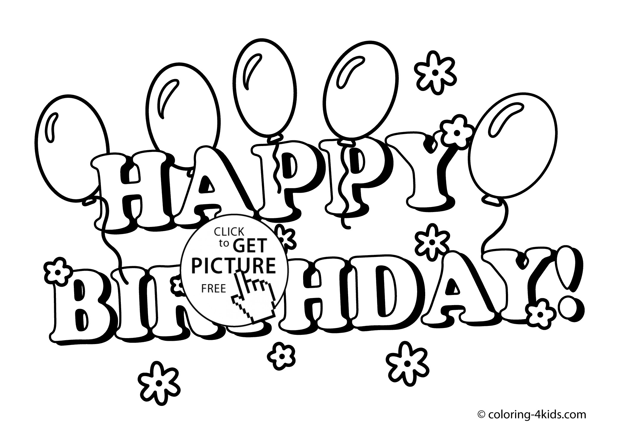 Yogi Bear Coloring Page Balloons Coloring Pages To Print Beautiful Yogi Bear Happy Birthday