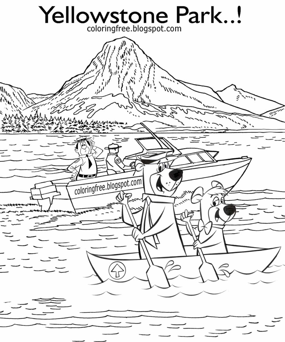 Yogi Bear Coloring Page Yogi Bear Coloring Pages Us Campground Kids Cartoon Characters