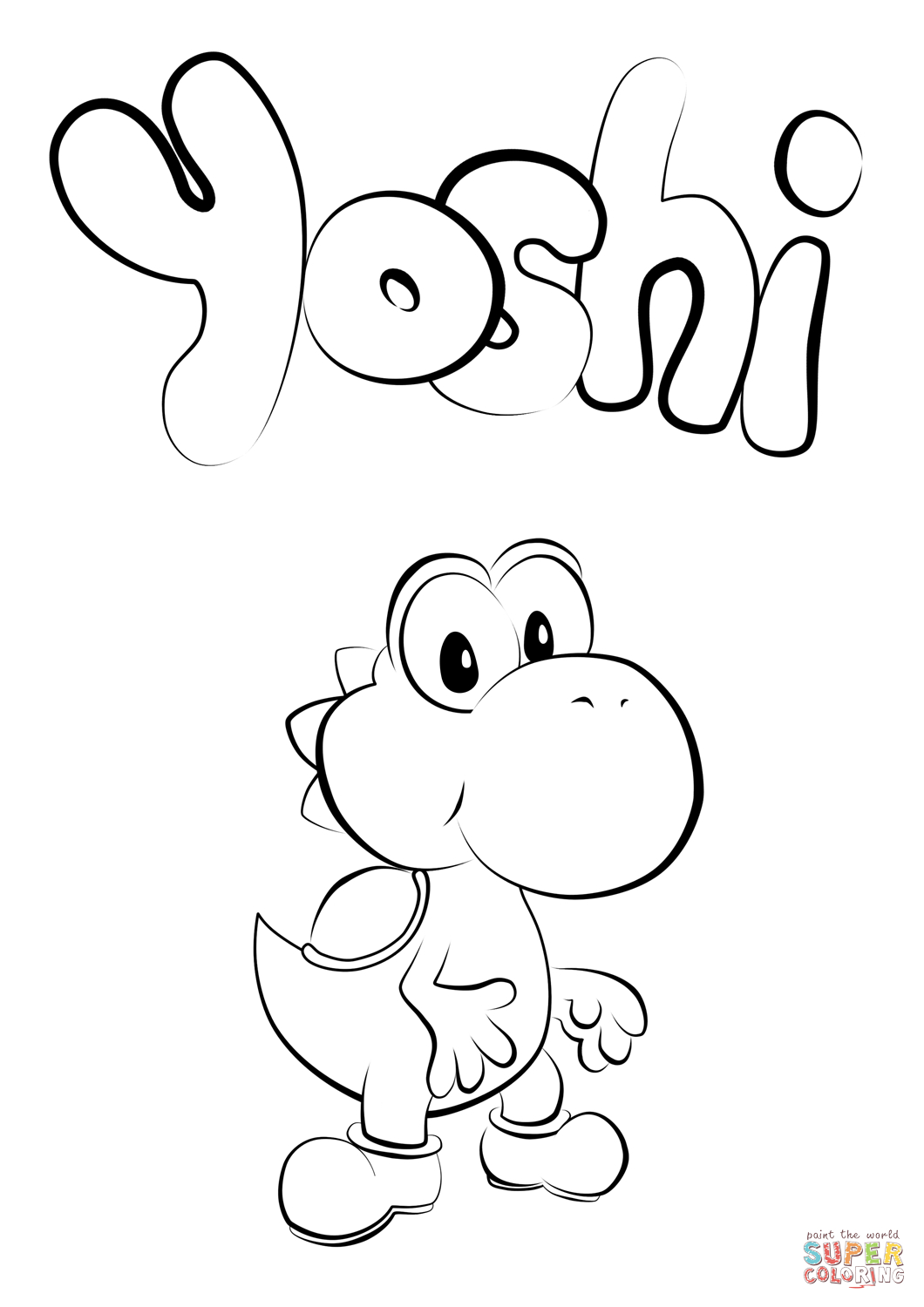 Yoshi Coloring Pages To Print Ba Yoshi Coloring Page Free Printable Coloring Pages