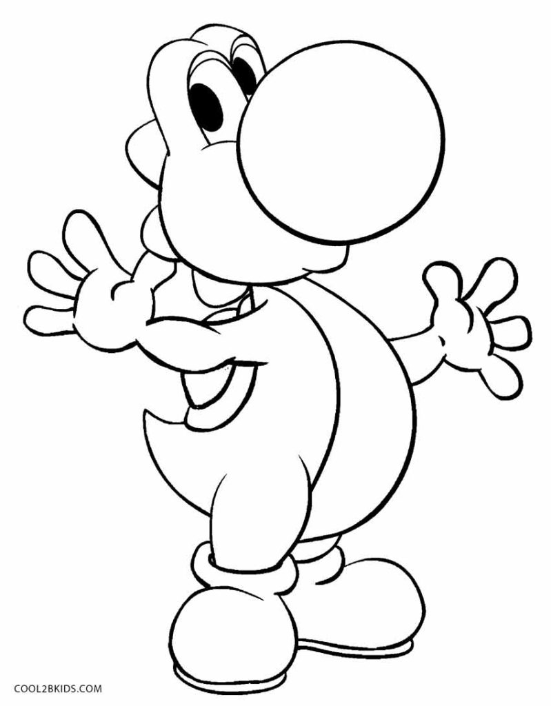 Yoshi Coloring Pages To Print Coloring Yoshi Coloring Pages Printable For Kids Cool2bkids Free