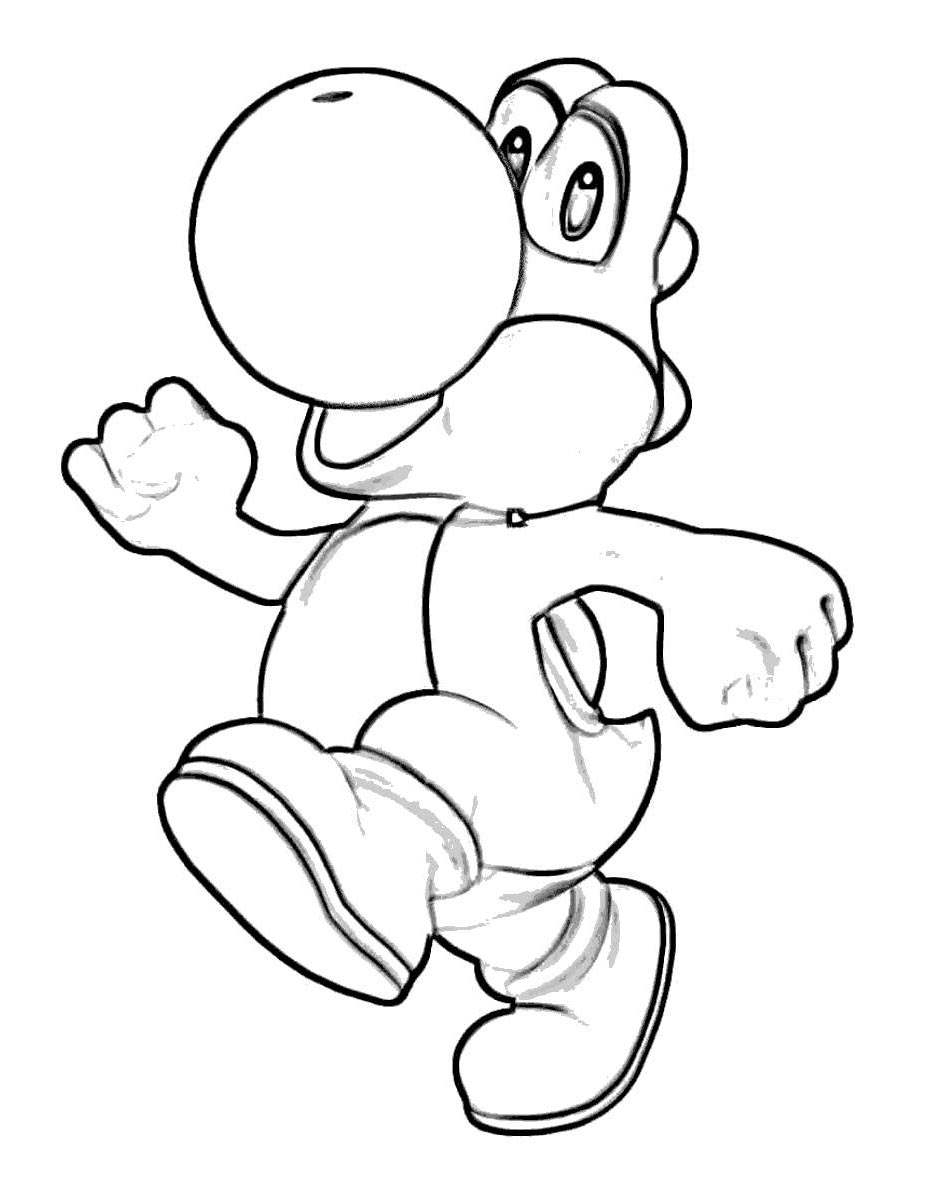 Yoshi Coloring Pages To Print Yoshi Coloring Pages Super Mario Sketch Get Coloring Page