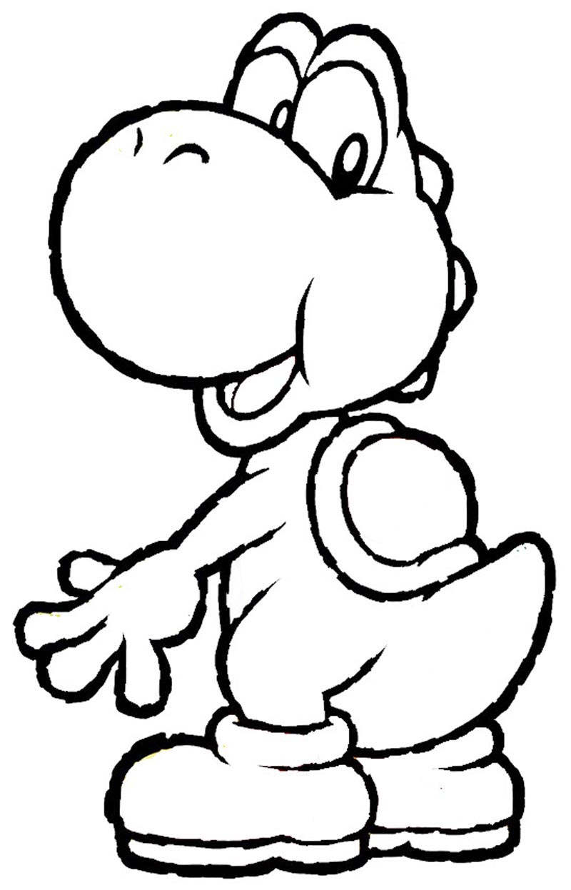 Yoshi Coloring Pages To Print Yoshi Coloring Pages Throughout Hand Drawing Get Coloring Page